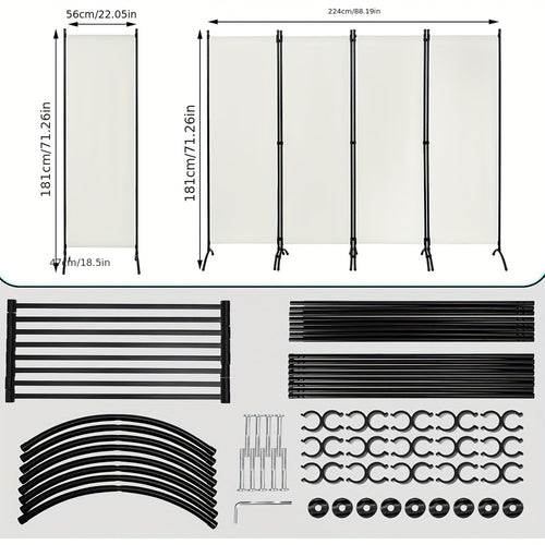 Schermo frangivista, Latte bianco per balcone e giardino – vista principale
