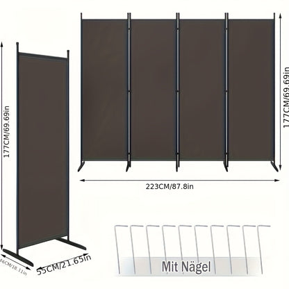 Schermo pieghevole indipendente, 1 pz per giardino e terrazza – vista dettagliata 3