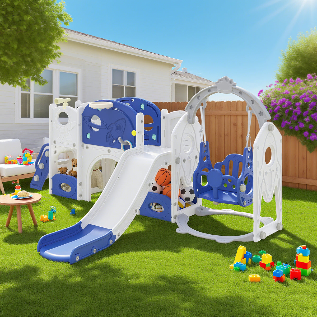 Scivolo per bambini per terrazza e giardino – vista dettagliata 8