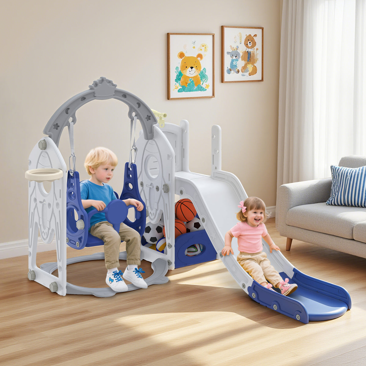 Scivolo per bambini per terrazza e giardino – vista dettagliata 11