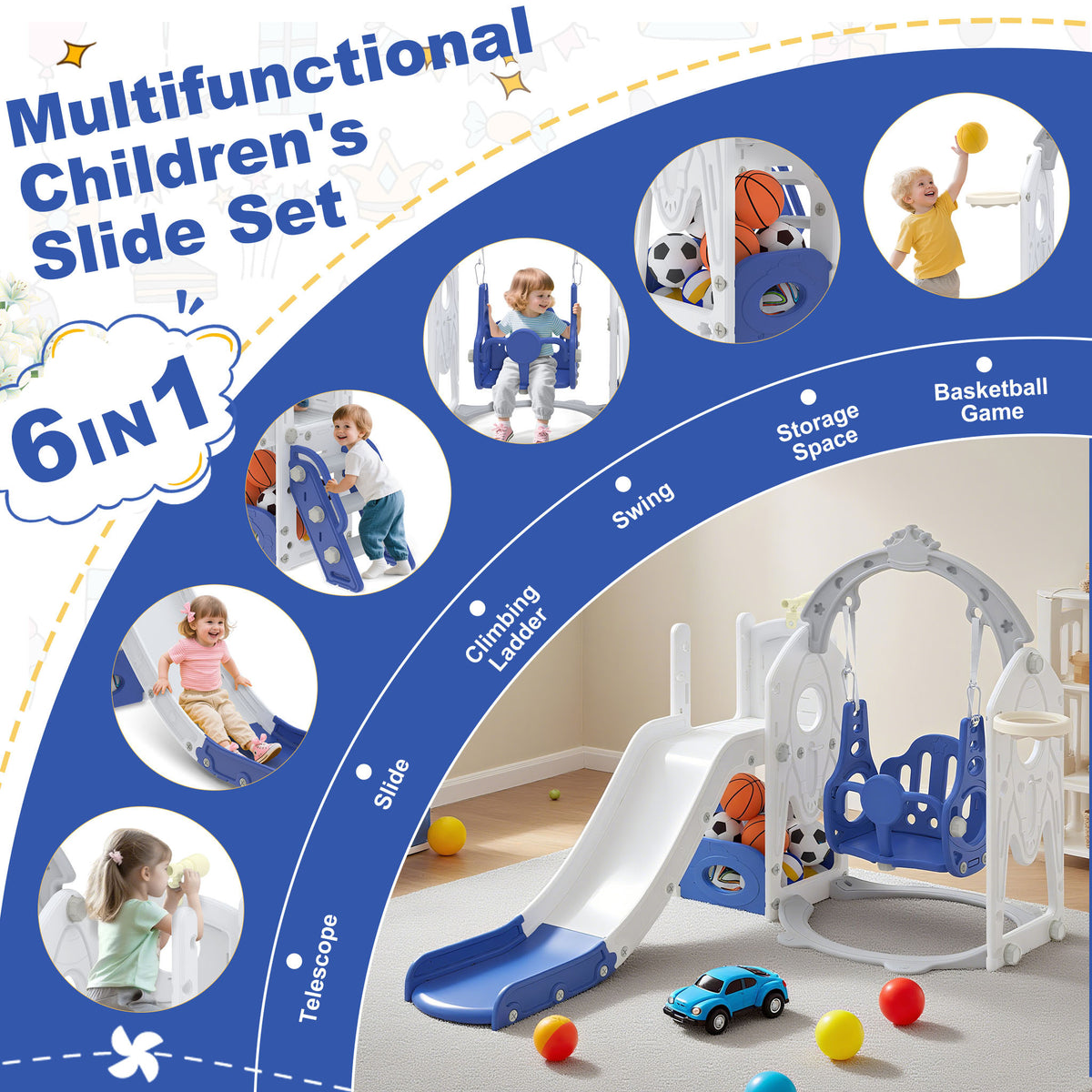Scivolo per bambini per terrazza e giardino – vista dettagliata 15