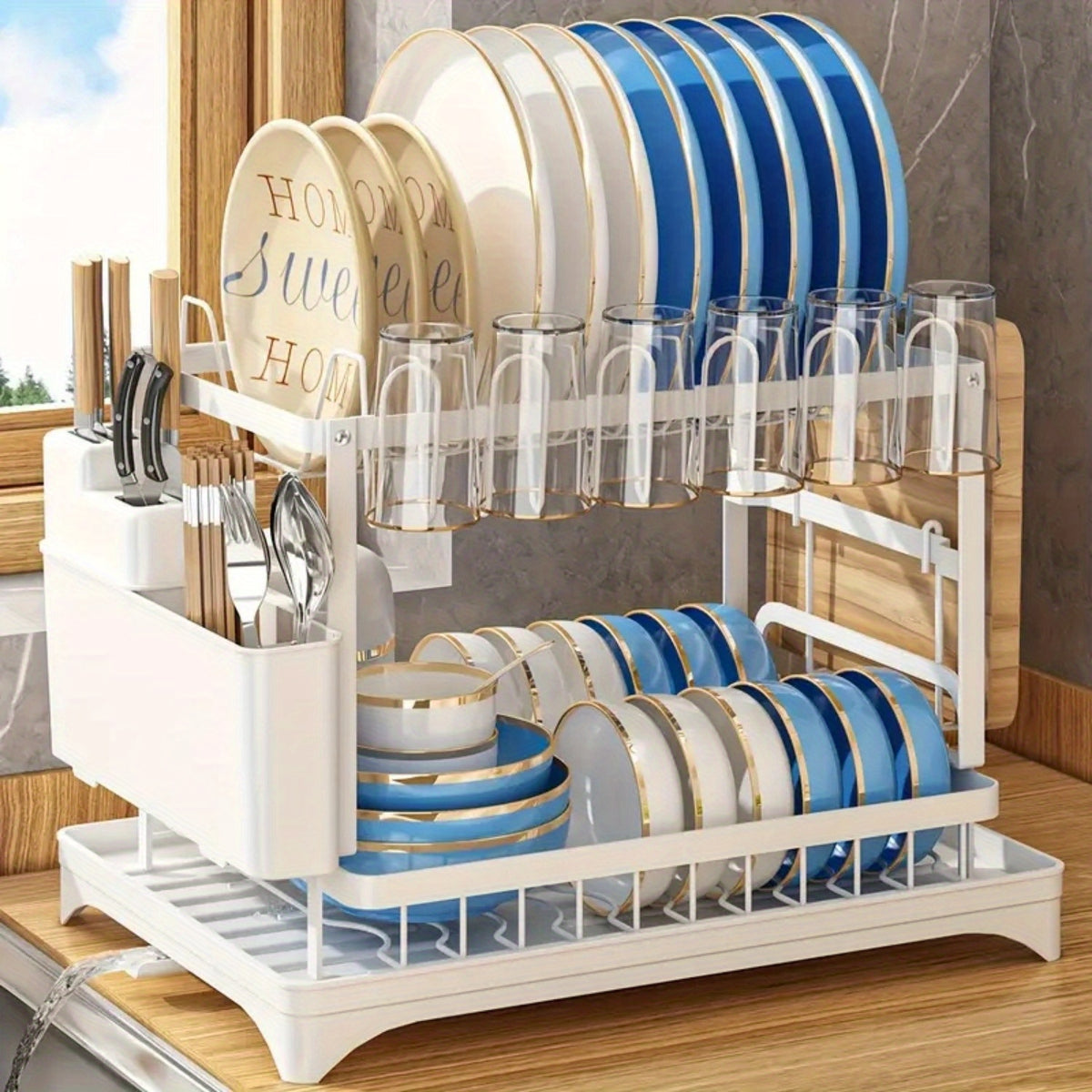 Scolapiatti, Bianco per cucina – vista dettagliata 8