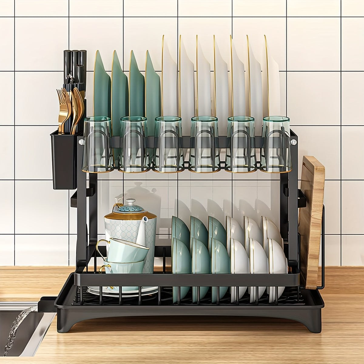 Scolapiatti, Nero per cucina e zona pranzo – vista dettagliata 4