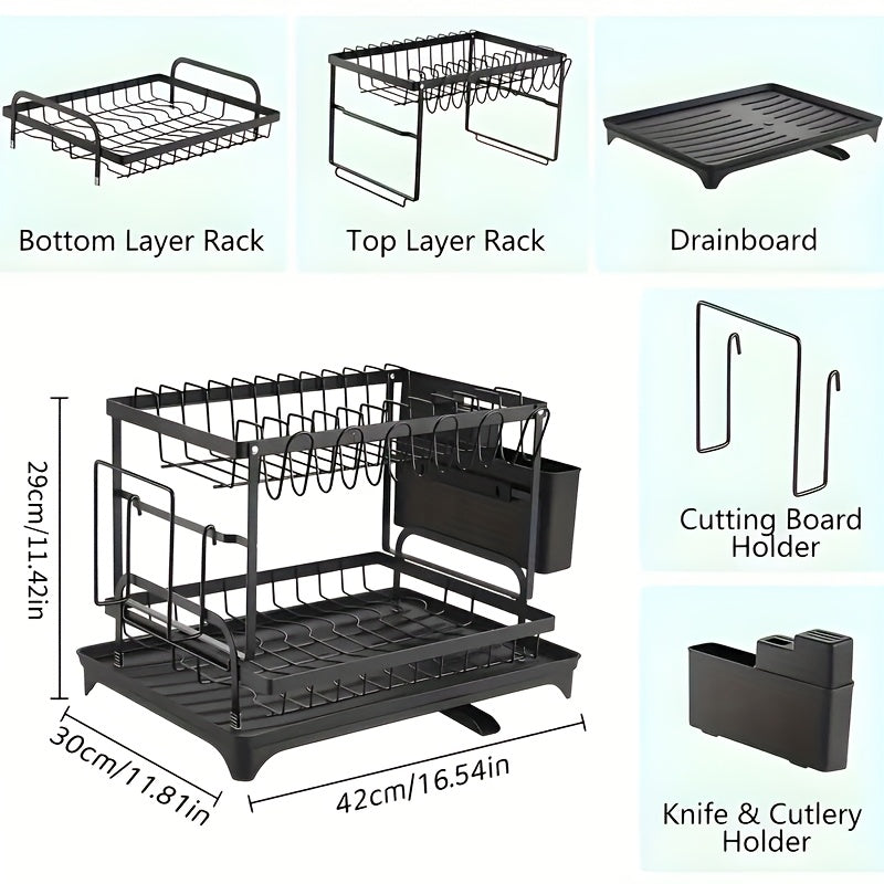 Scolapiatti, Nero per cucina e zona pranzo – vista dettagliata 5