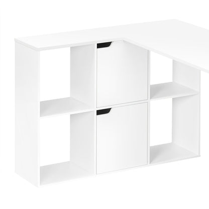 Scrivania angolare, Bianco per smart working e ufficio – vista dettagliata 5