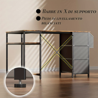 Scrivania angolare, Grigio per ufficio – vista dettagliata 8