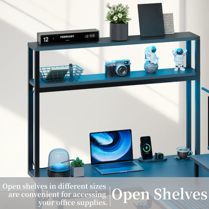 Scrivania angolare, illuminazione LED per ufficio e smart working – vista dettagliata 7