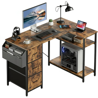 Scrivania angolare, Nero per smart working e ufficio – vista dettagliata 18