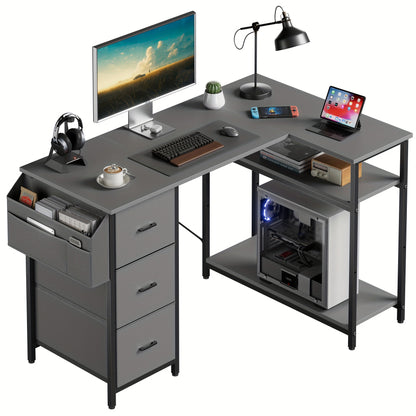 Scrivania angolare, Nero per smart working e ufficio – vista dettagliata 24