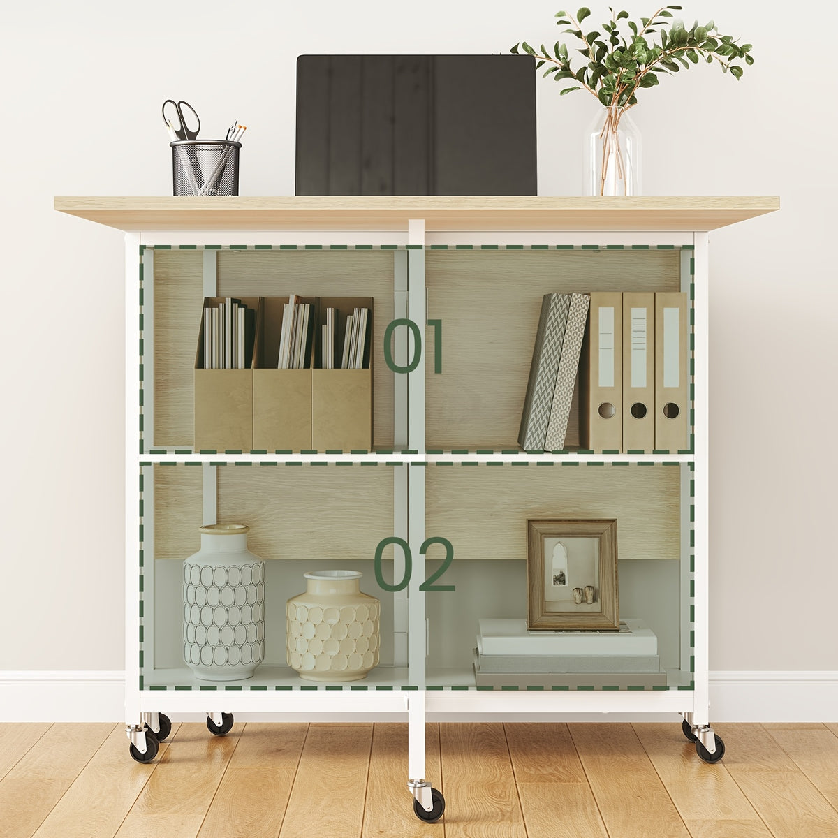 Scrivania per computer, 120,4 cm per smart working e ufficio – vista dettagliata 8