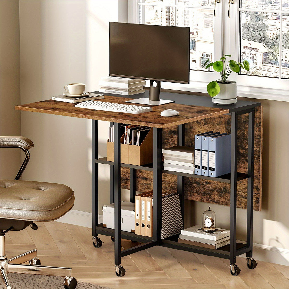 Scrivania per computer, 4 cm per smart working e studio – vista dettagliata 2