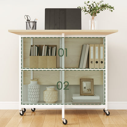 Scrivania per computer, 4 cm per smart working e studio – vista dettagliata 9