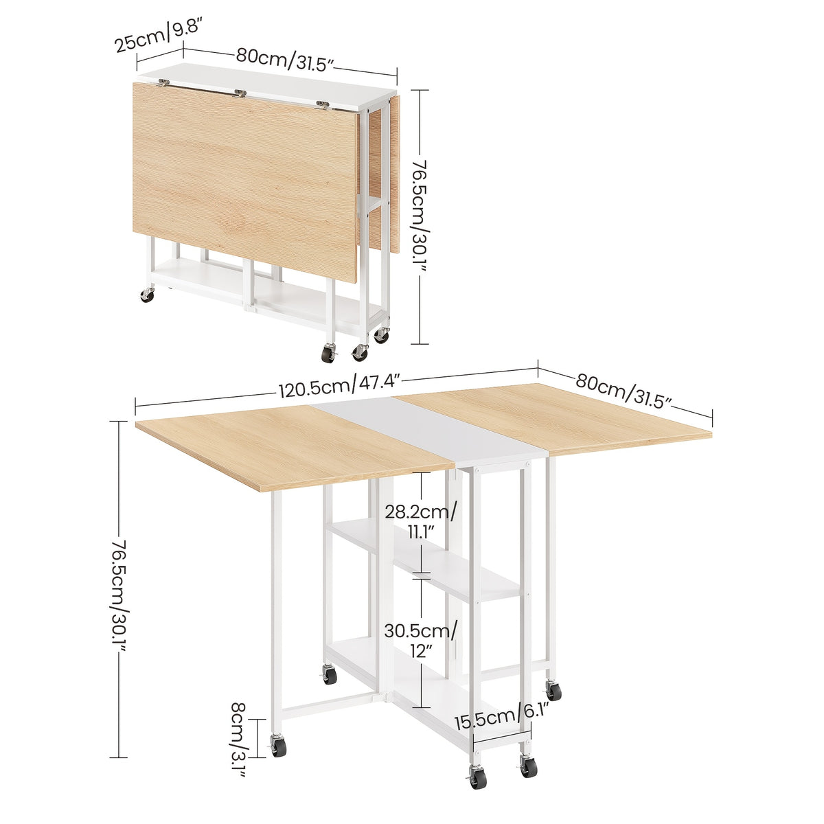Scrivania per computer, 4 cm per smart working e studio – vista dettagliata 16