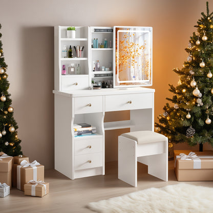 Scrivania per computer, Bianco per smart working e ufficio – vista dettagliata 4