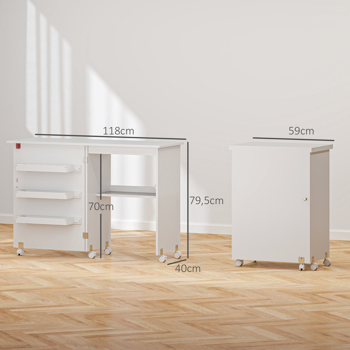 Scrivania per computer, Bianco per ufficio – vista dettagliata 17