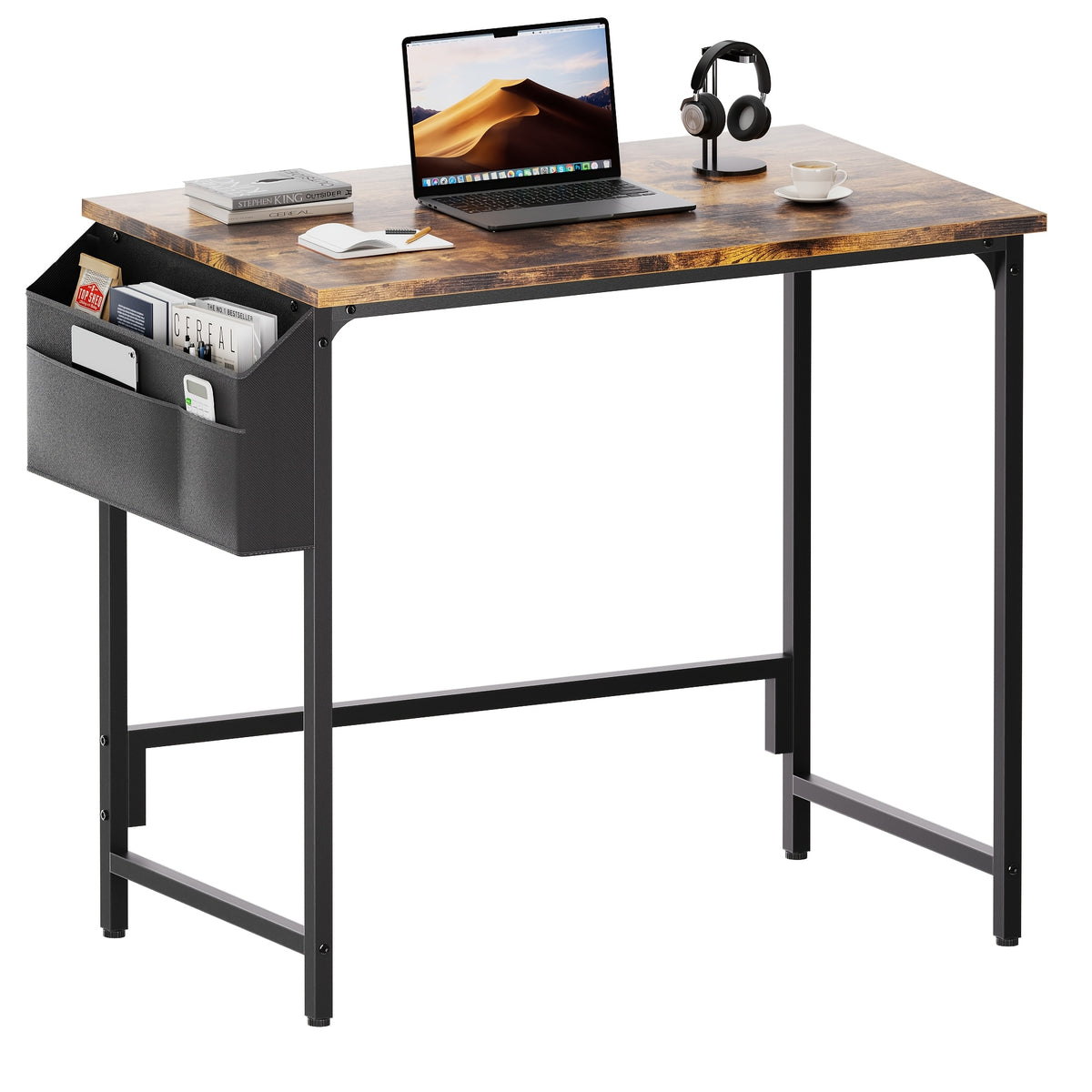 Scrivania per computer, Grigio per smart working – vista dettagliata 4