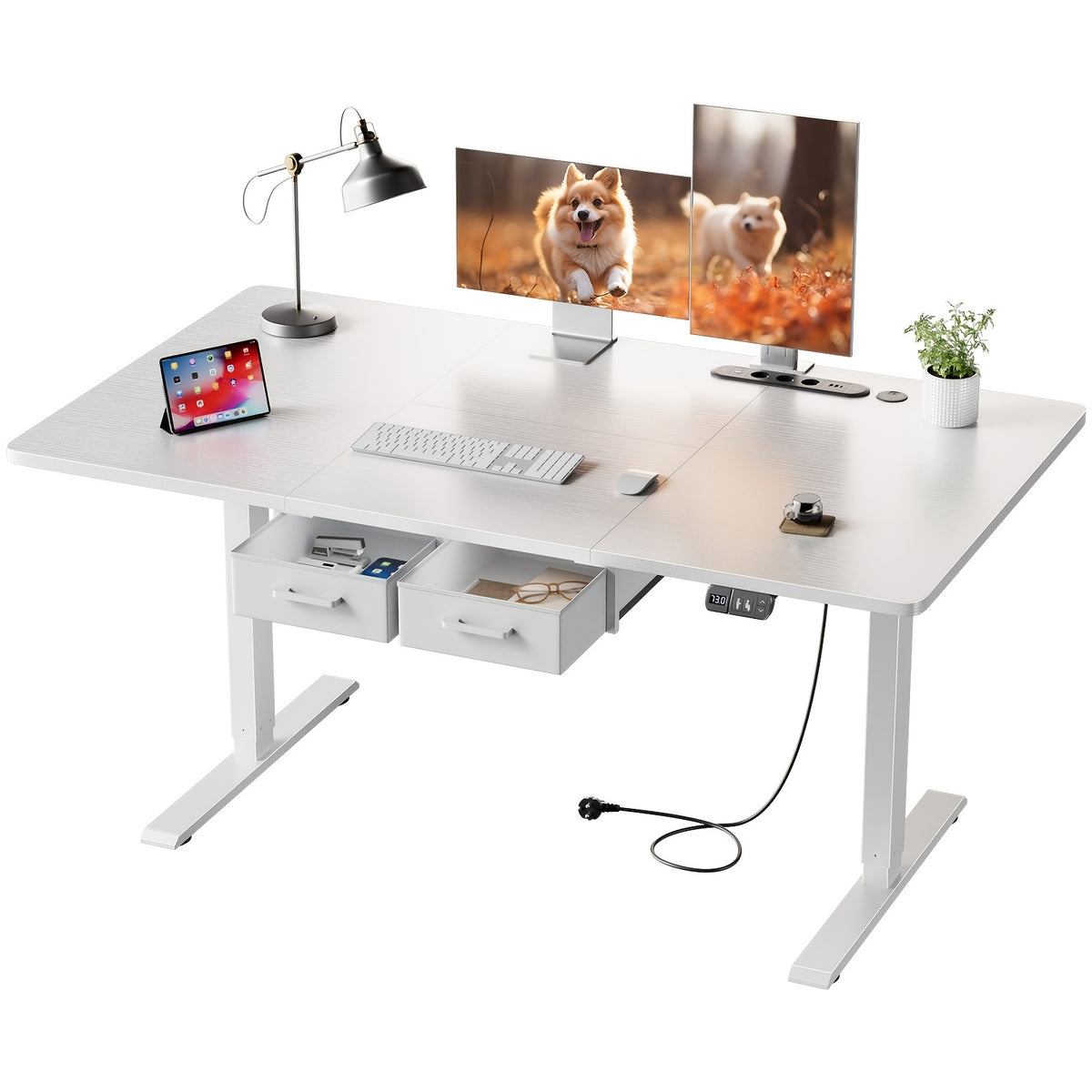 Scrivania per computer, Marrone per ufficio – vista dettagliata 14