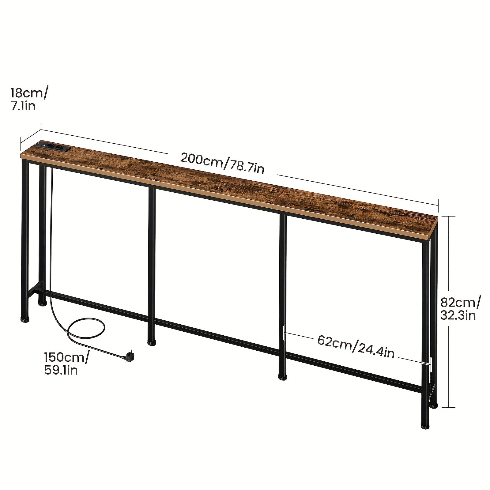 Scrivania per computer, metallo per smart working e ufficio – vista dettagliata 8