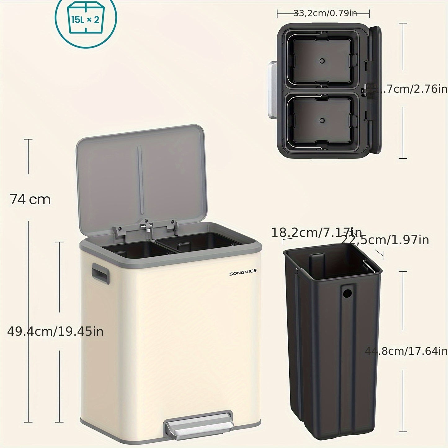 Secchi, 2 x 4 per cucina e zona pranzo – vista dettagliata 3