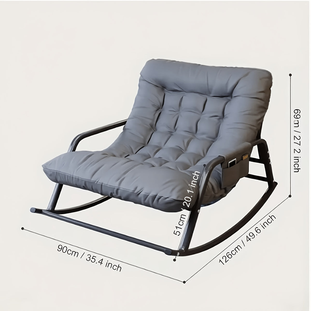 Sedia a dondolo, 158.76KG per relax e riposo – vista dettagliata 2