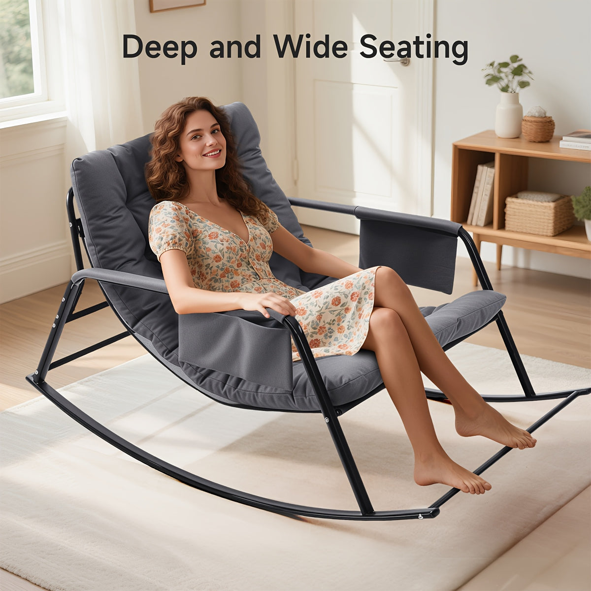 Sedia a dondolo, 158.76KG per relax e riposo – vista dettagliata 5