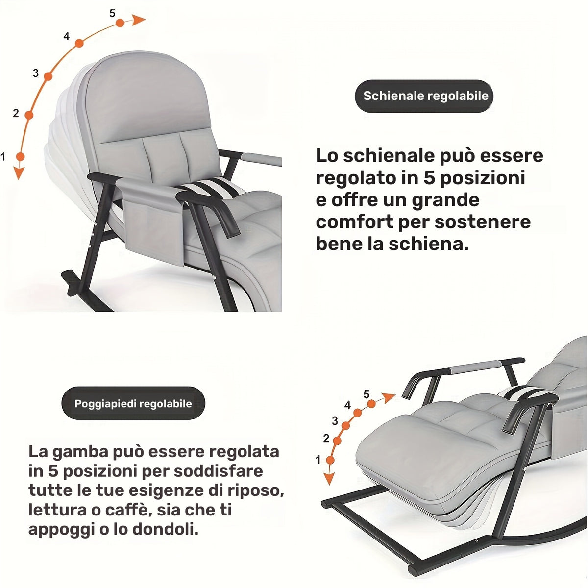 Sedia a dondolo, mandarino per casa – vista dettagliata 5