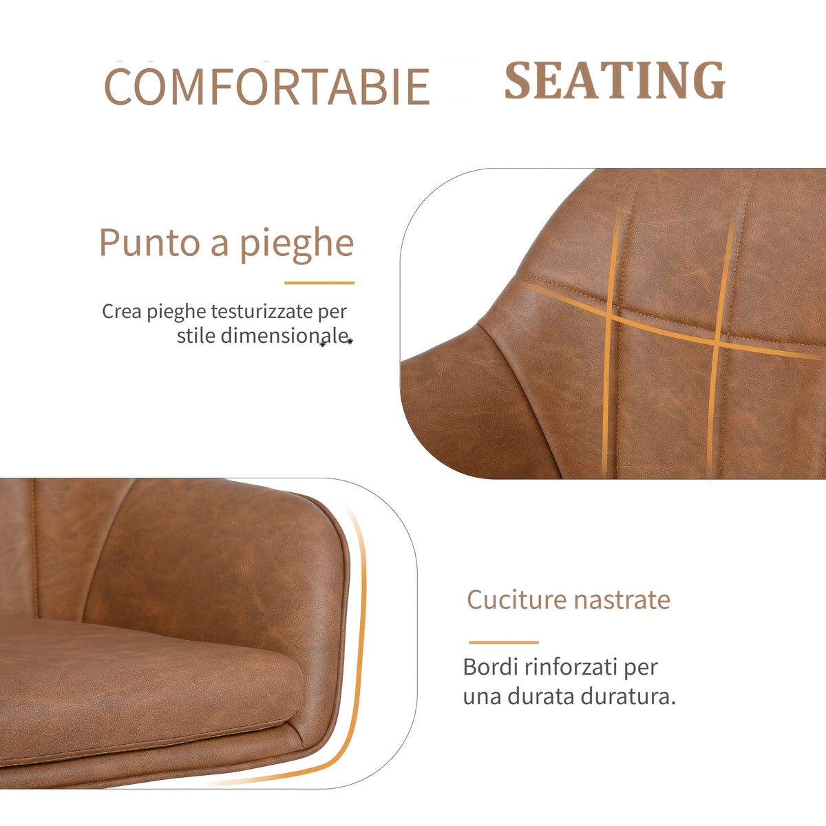 Sedia, Beige per seduta e casa – vista dettagliata 6