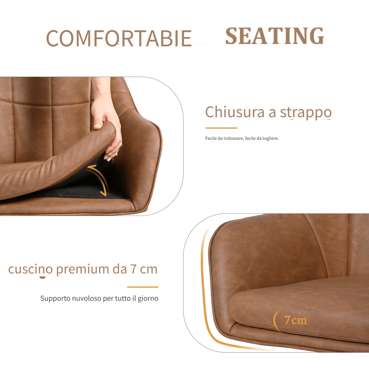 Sedia, Beige per seduta e casa – vista dettagliata 8