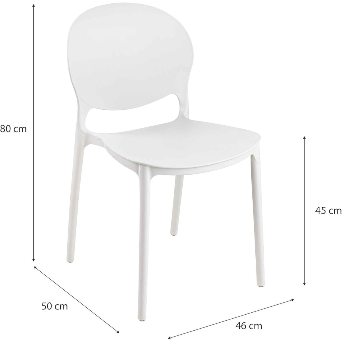 Sedia, BIANCO per seduta – vista dettagliata 4