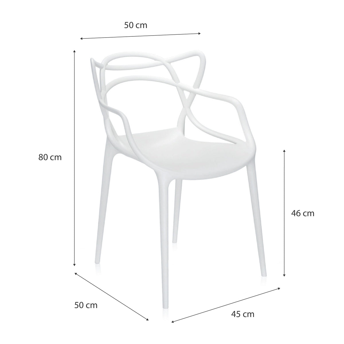 Sedia, BIANCO per seduta – vista dettagliata 24