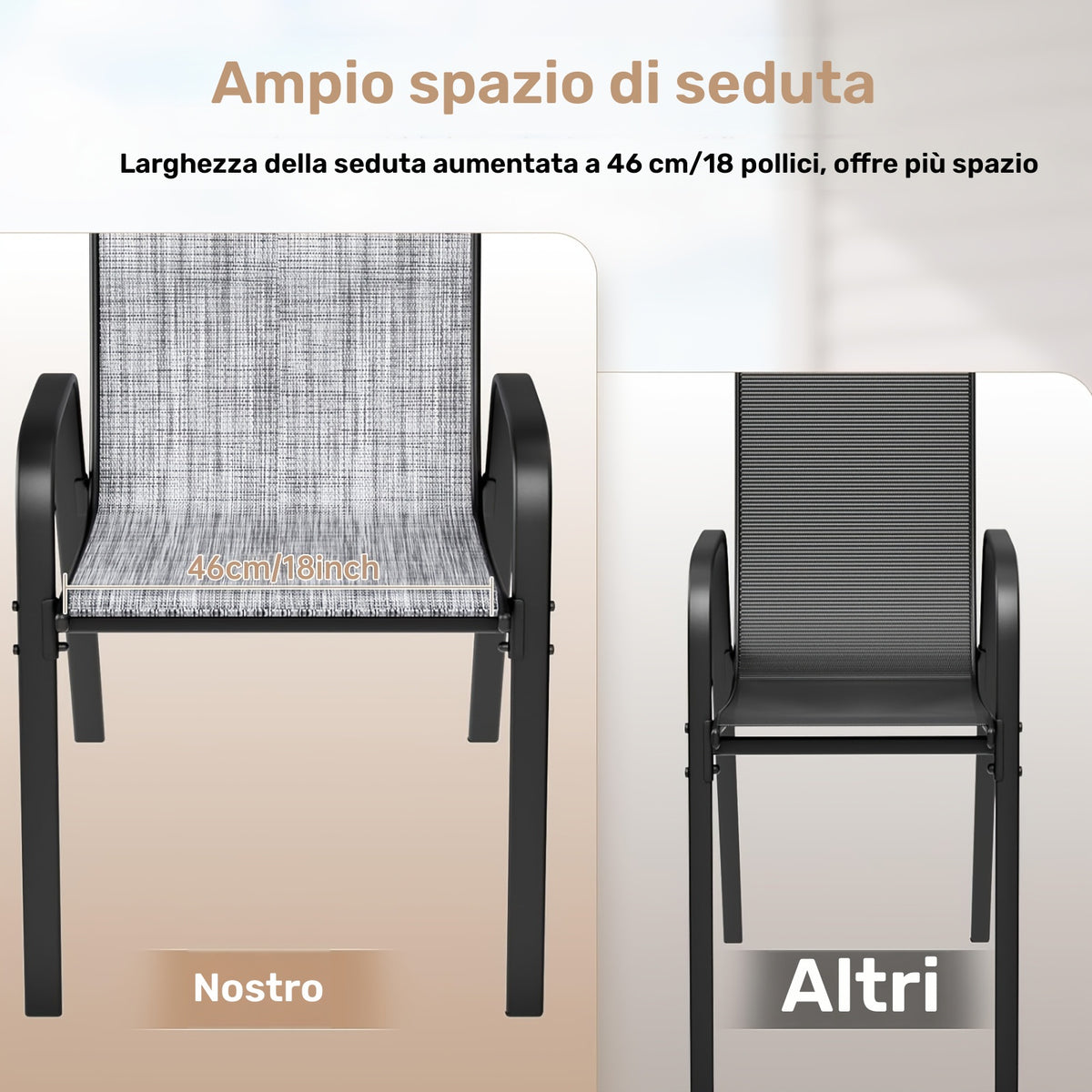 Sedia da pranzo, 150kg per casa e seduta – vista dettagliata 10