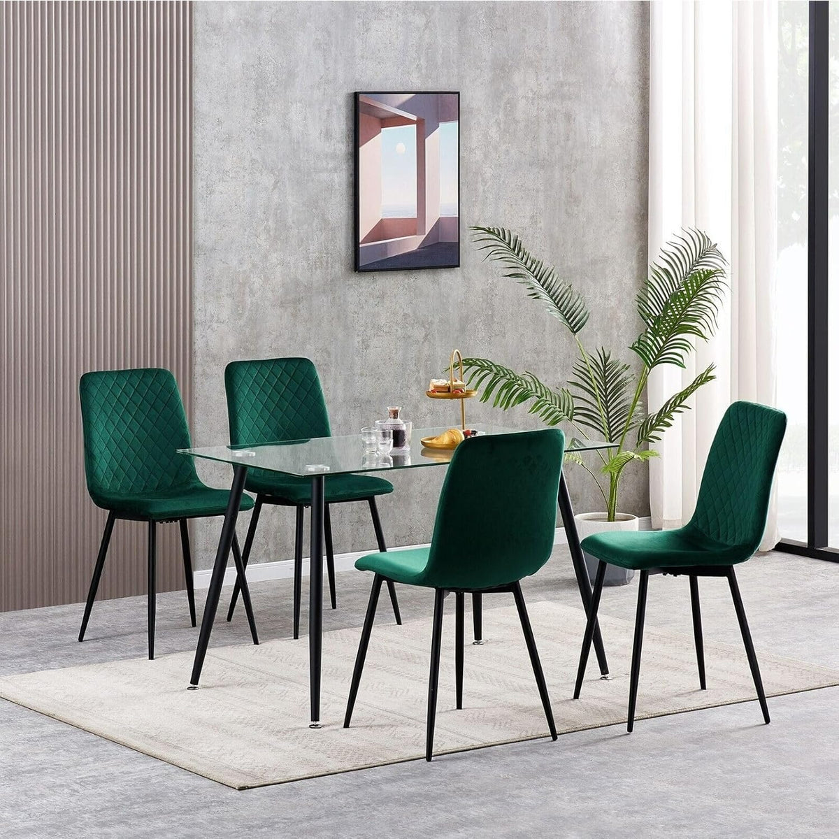 Sedia da pranzo, 4 Pezzi per casa – vista dettagliata 12