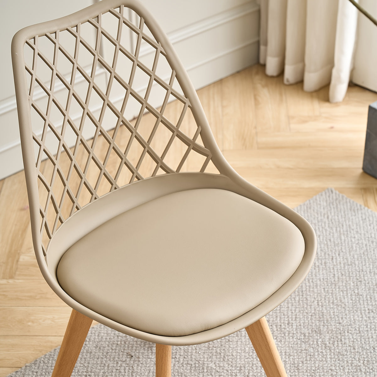 Sedia da pranzo, Bianco per relax e riposo – vista dettagliata 5