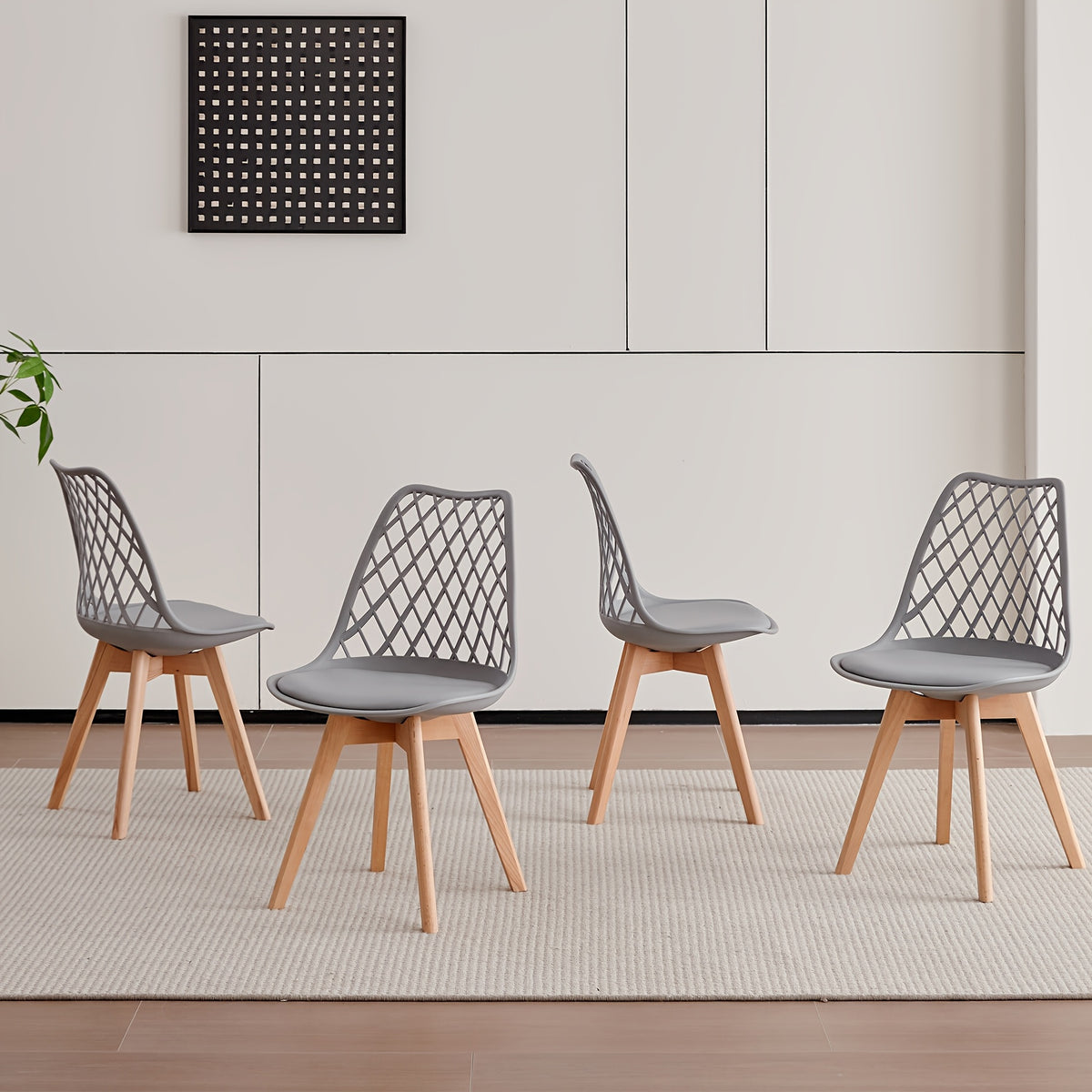 Sedia da pranzo, Bianco per relax e riposo – vista dettagliata 9