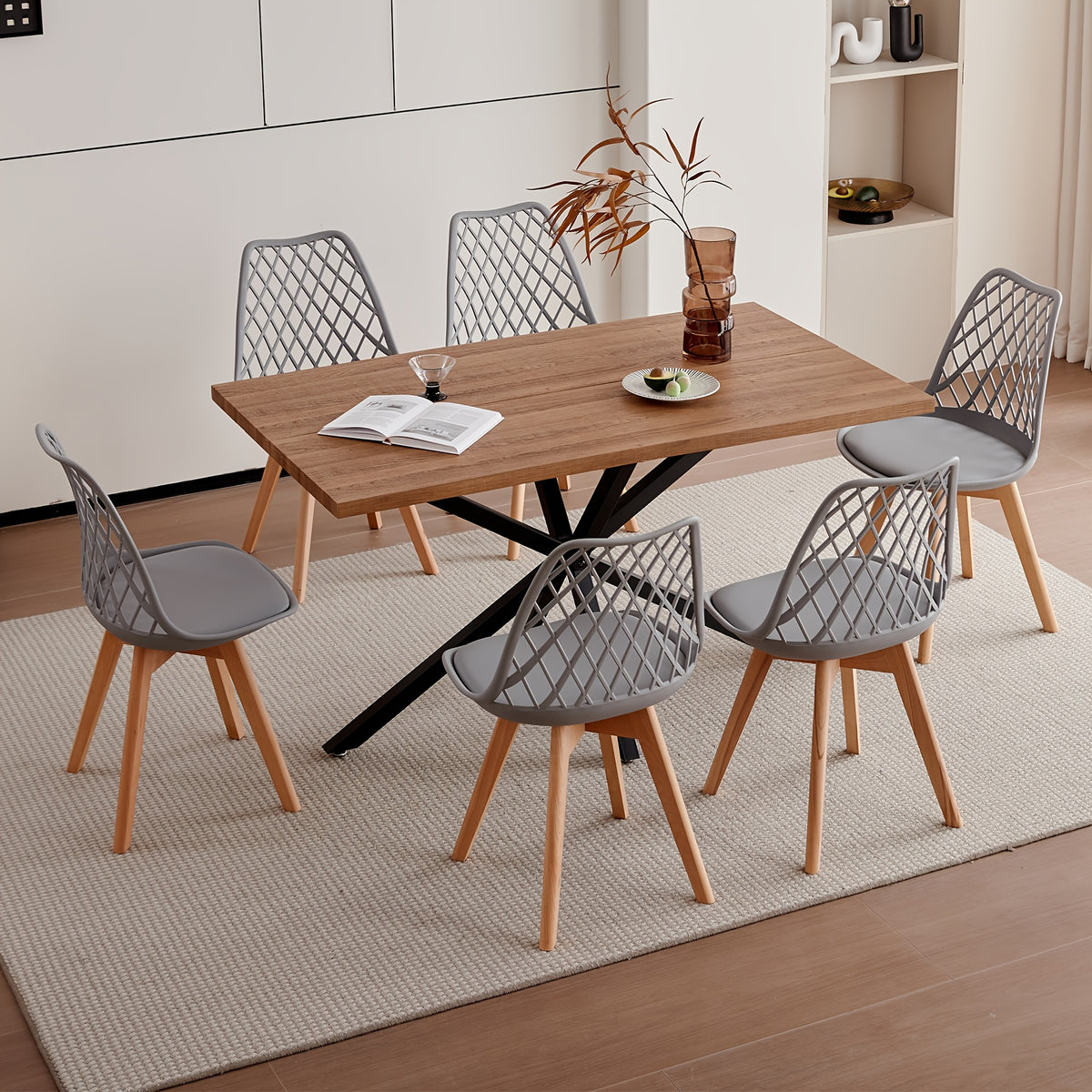 Sedia da pranzo, Bianco per relax e riposo – vista dettagliata 10