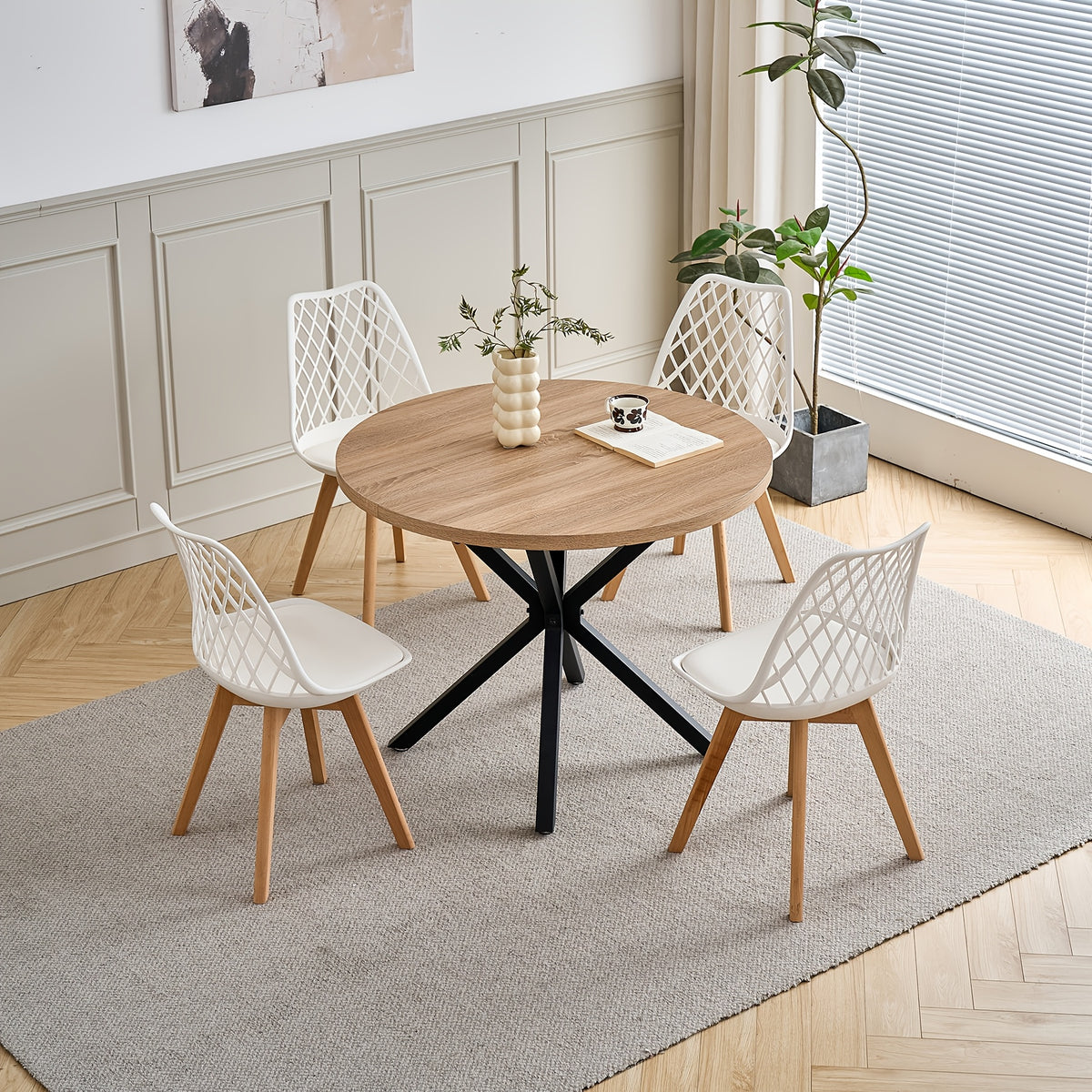 Sedia da pranzo, Bianco per relax e riposo – vista dettagliata 15