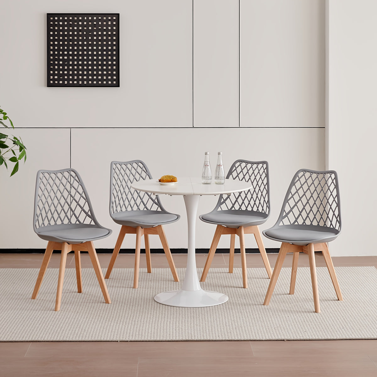 Sedia da pranzo, Bianco per relax e riposo – vista dettagliata 17