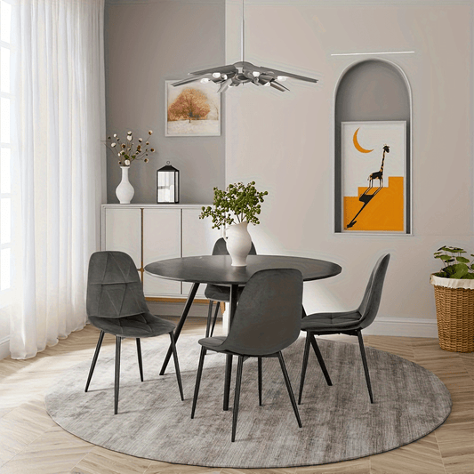 Sedia da pranzo, Grigio scuro per seduta – vista principale