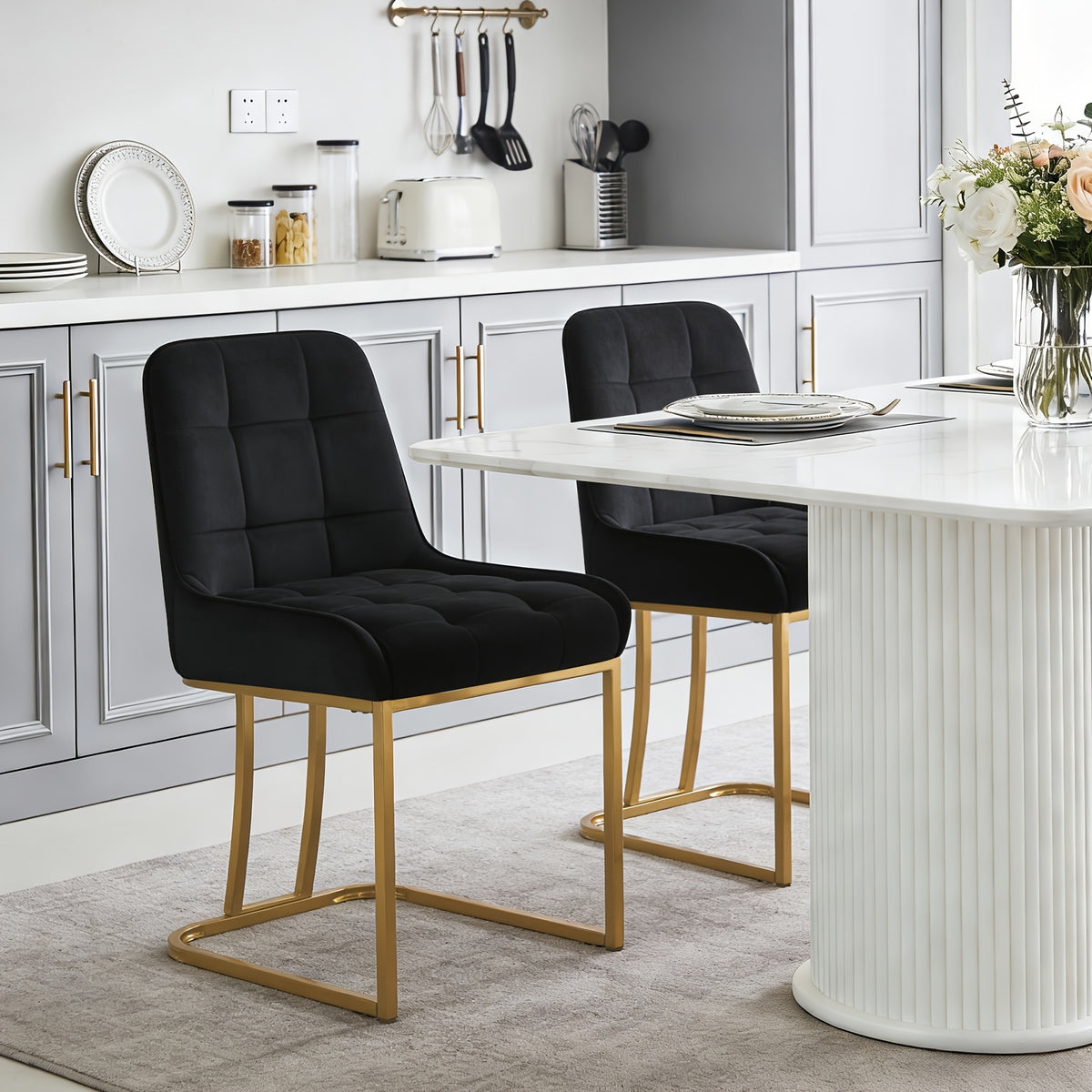 Sedia da pranzo, Grigio scuro per seduta e cucina – vista dettagliata 8