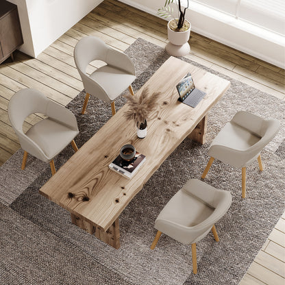 Sedia da pranzo, Grigio Velluto per seduta e soggiorno – vista dettagliata 2