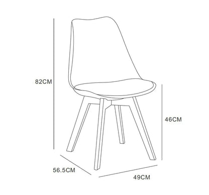 Sedia da pranzo, Marrone per casa – vista dettagliata 32