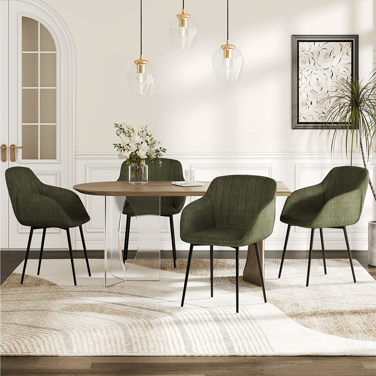 Sedia da pranzo, Marrone per seduta e cucina – vista dettagliata 2