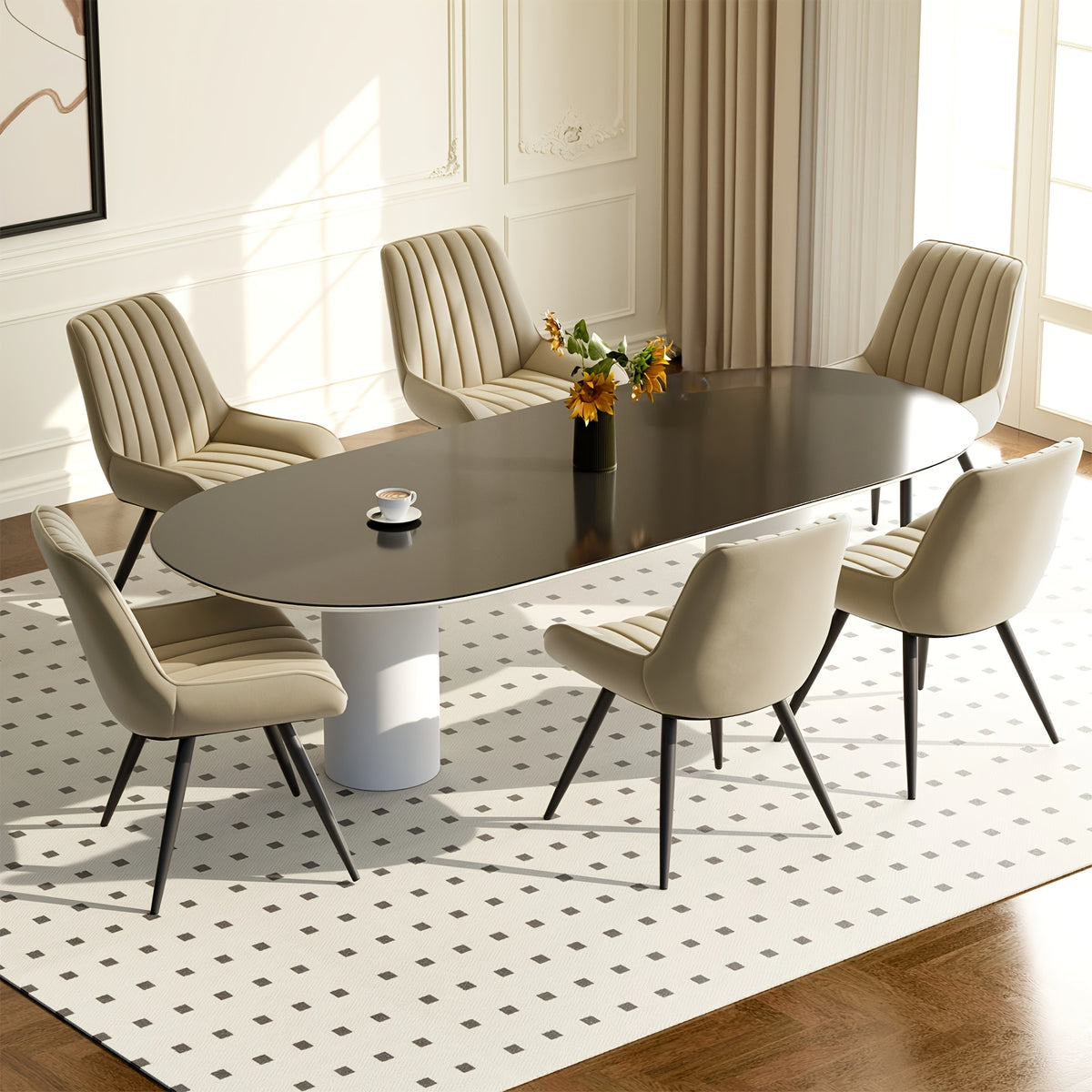 Sedia da pranzo, Nero per relax e riposo – vista dettagliata 2