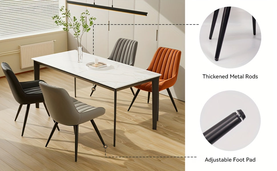 Sedia da pranzo, Nero per relax e riposo – vista dettagliata 18