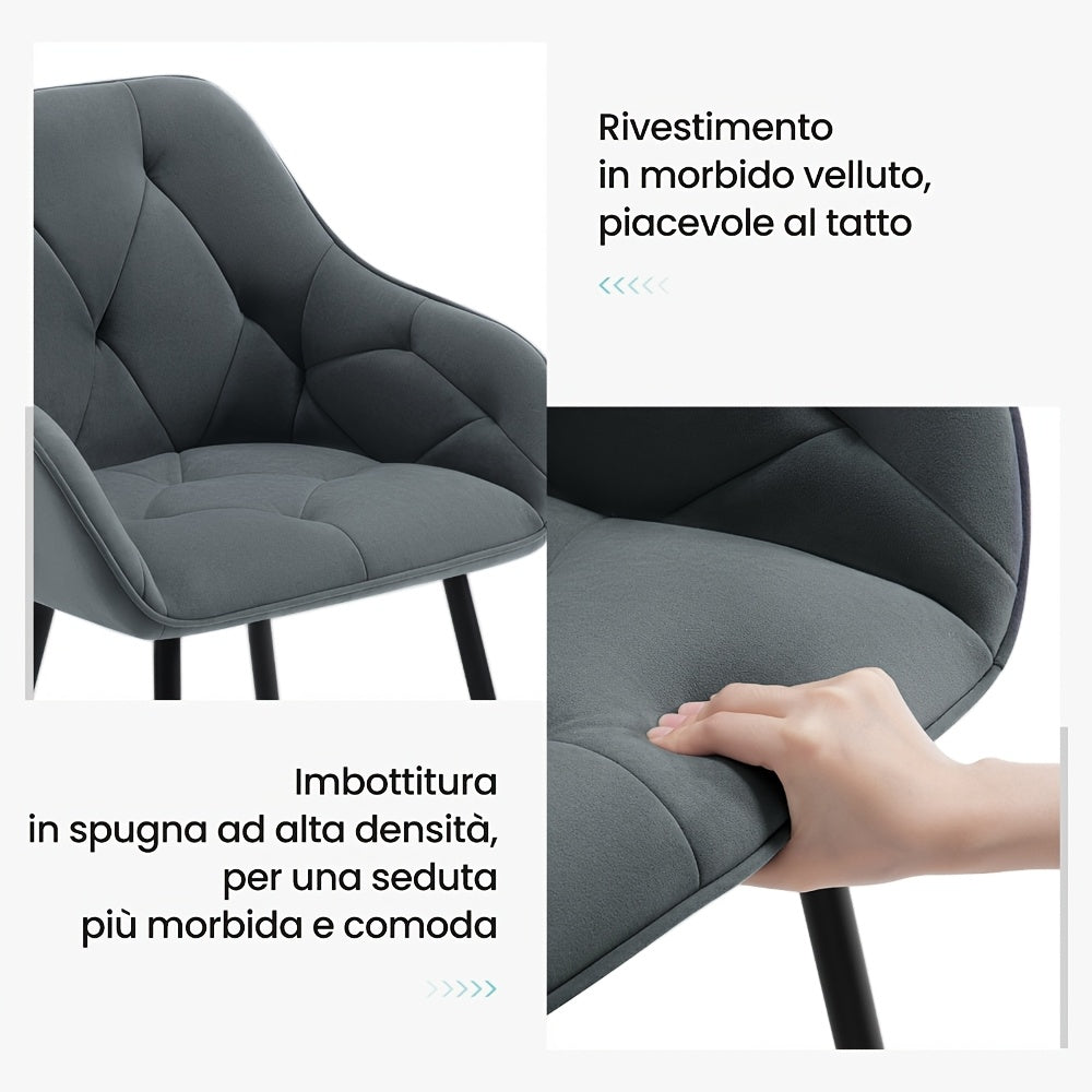 Sedia da pranzo, Rosso per seduta e casa – vista dettagliata 7