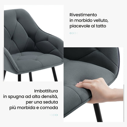 Sedia da pranzo, Rosso per seduta e casa – vista dettagliata 7