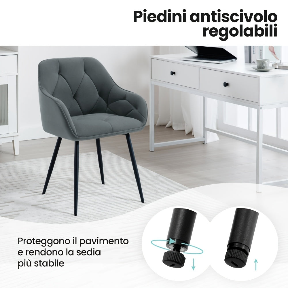 Sedia da pranzo, Rosso per seduta e casa – vista dettagliata 9