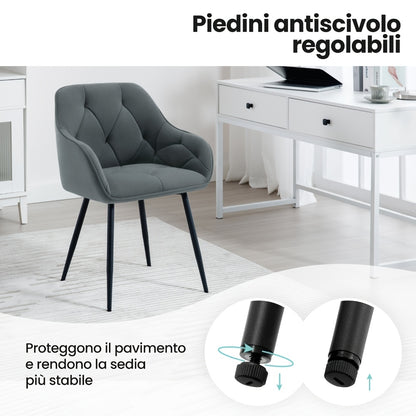 Sedia da pranzo, Rosso per seduta e casa – vista dettagliata 9