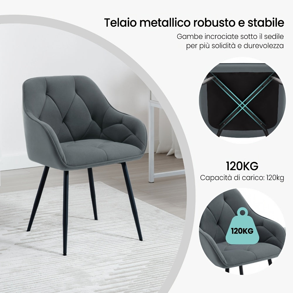 Sedia da pranzo, Verde scuro per casa e cucina – vista dettagliata 8