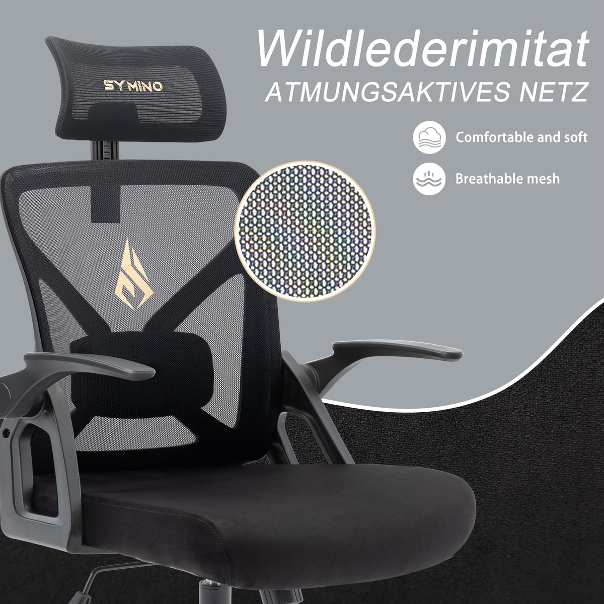 Sedia da ufficio, 150kg per smart working e ufficio – vista dettagliata 2